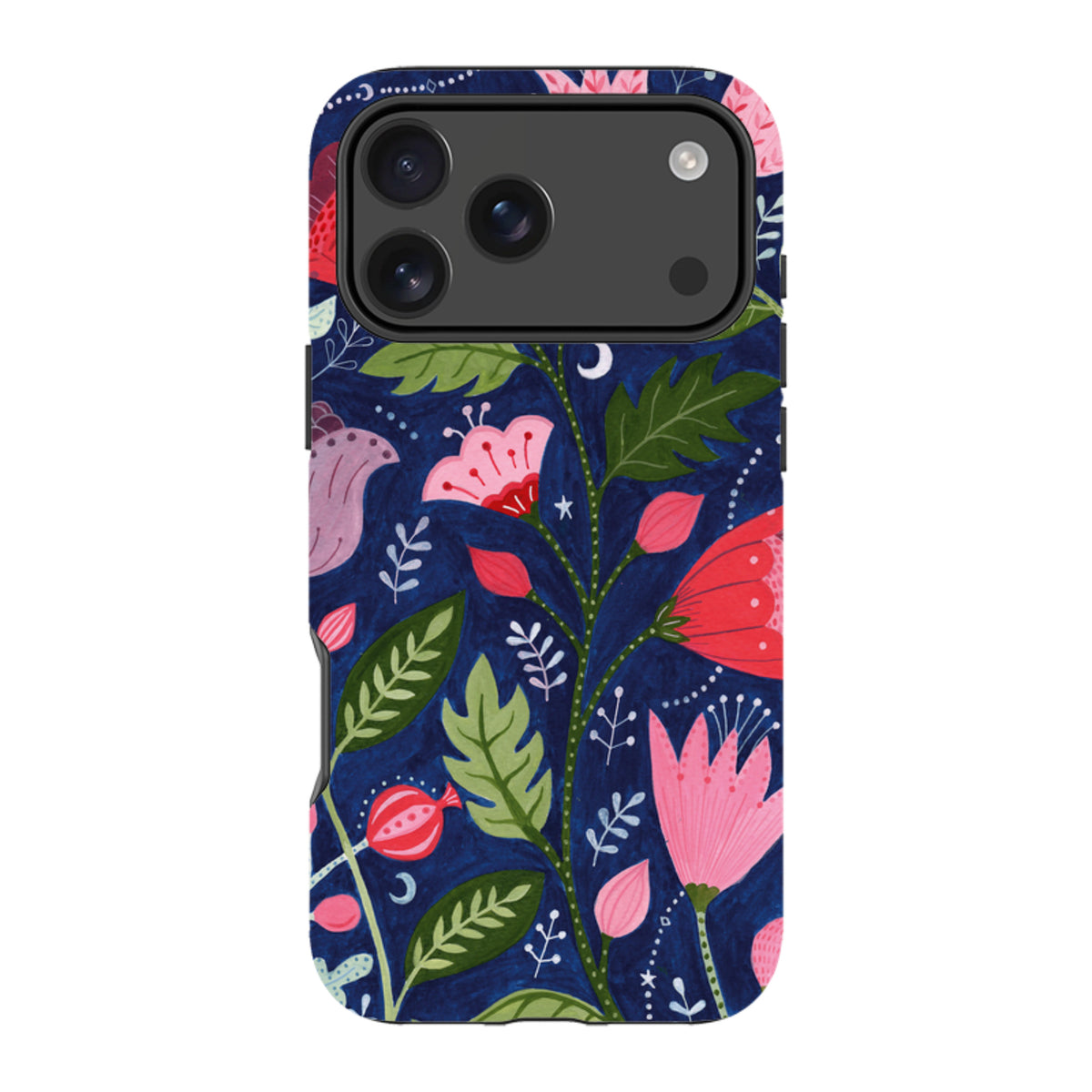 iPhone MagSafe Tough Case - Flowers on Blue By Bex Parkin