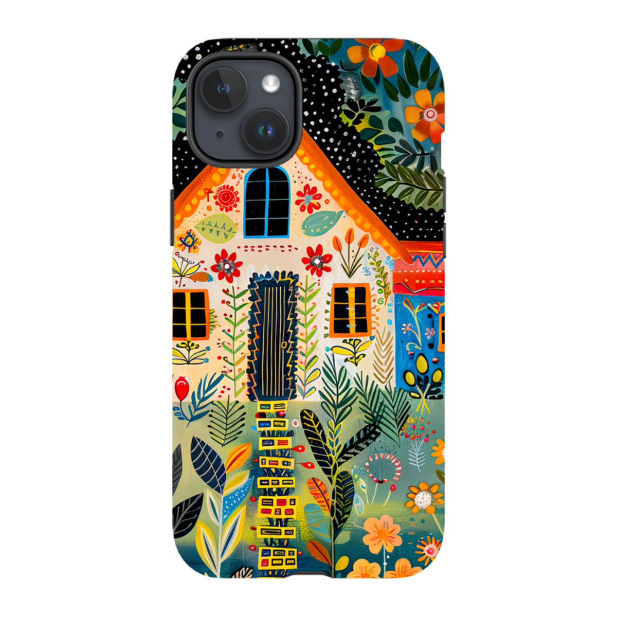 iPhone MagSafe Tough Case - Folk Art House II