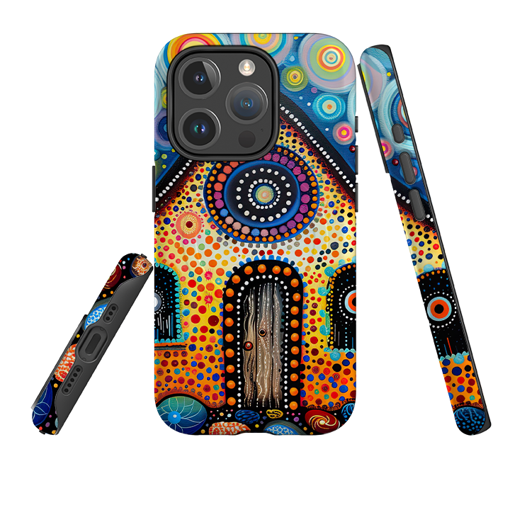iPhone MagSafe Tough Case - Folk Art House III