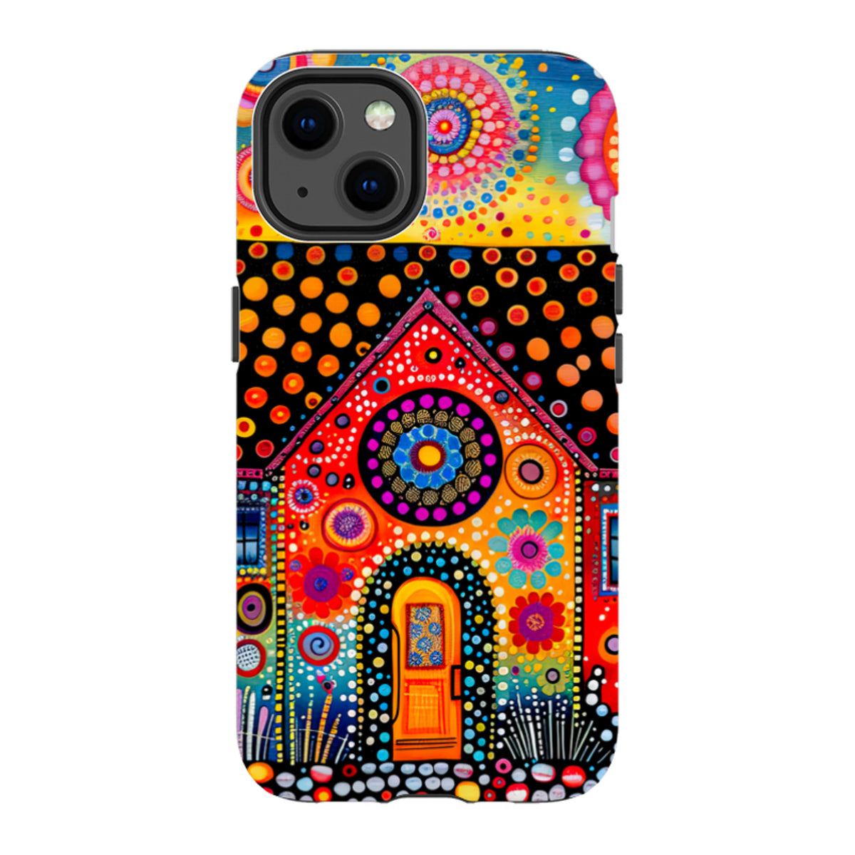 iPhone MagSafe Tough Case - Folk Art House IV