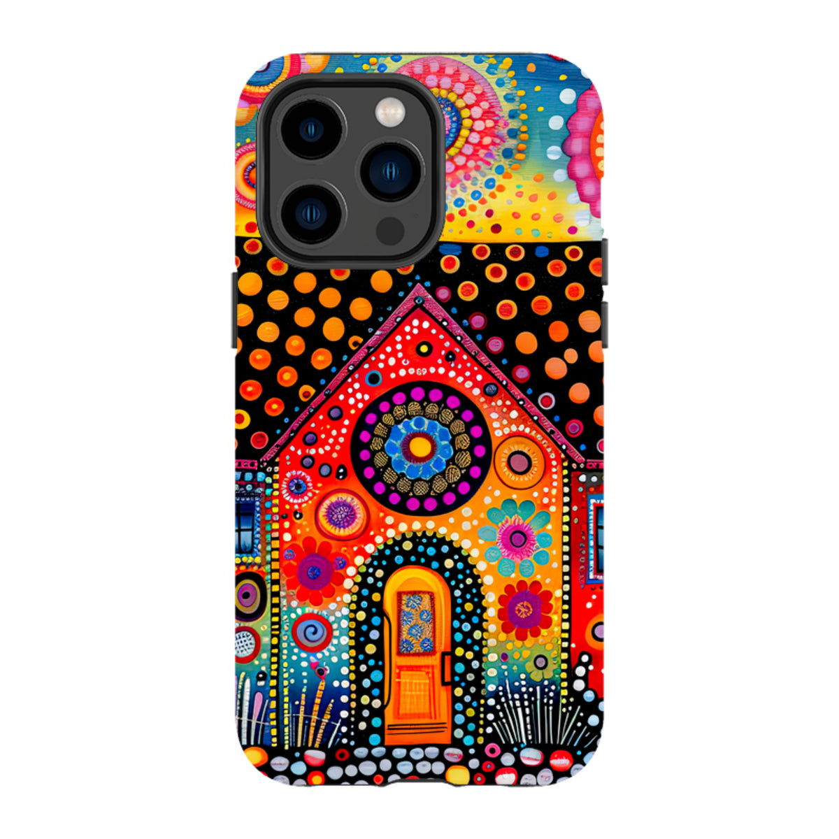 iPhone MagSafe Tough Case - Folk Art House IV