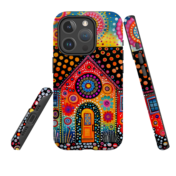iPhone MagSafe Tough Case - Folk Art House IV