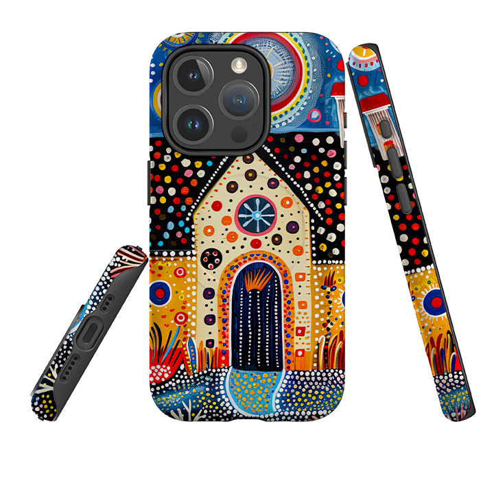 iPhone MagSafe Tough Case - Folk Art House IX