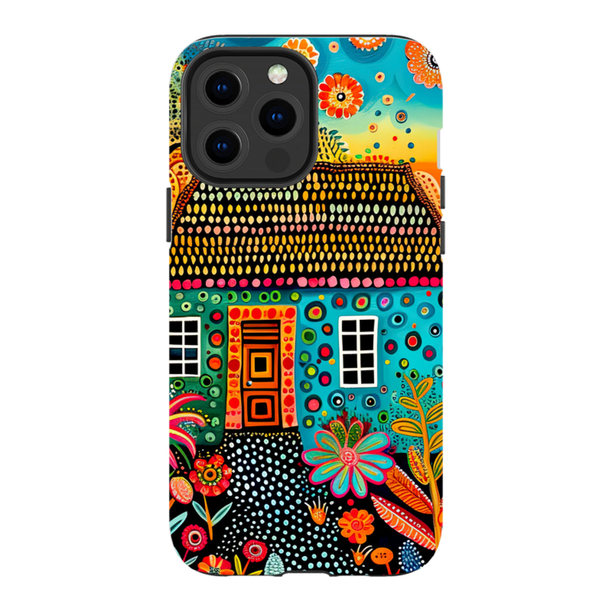 iPhone MagSafe Tough Case - Folk Art House VII