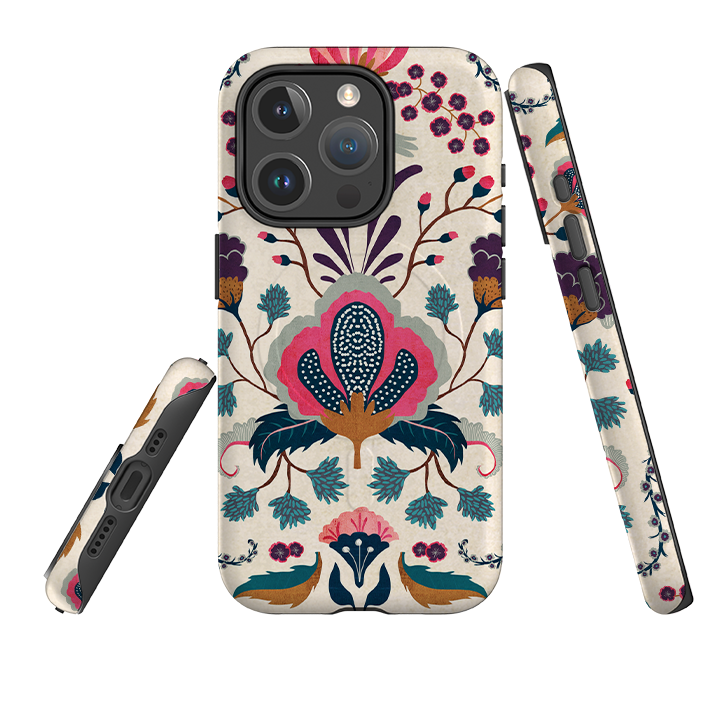 iPhone MagSafe Tough Case - Folk Floral By Katherine Quinn