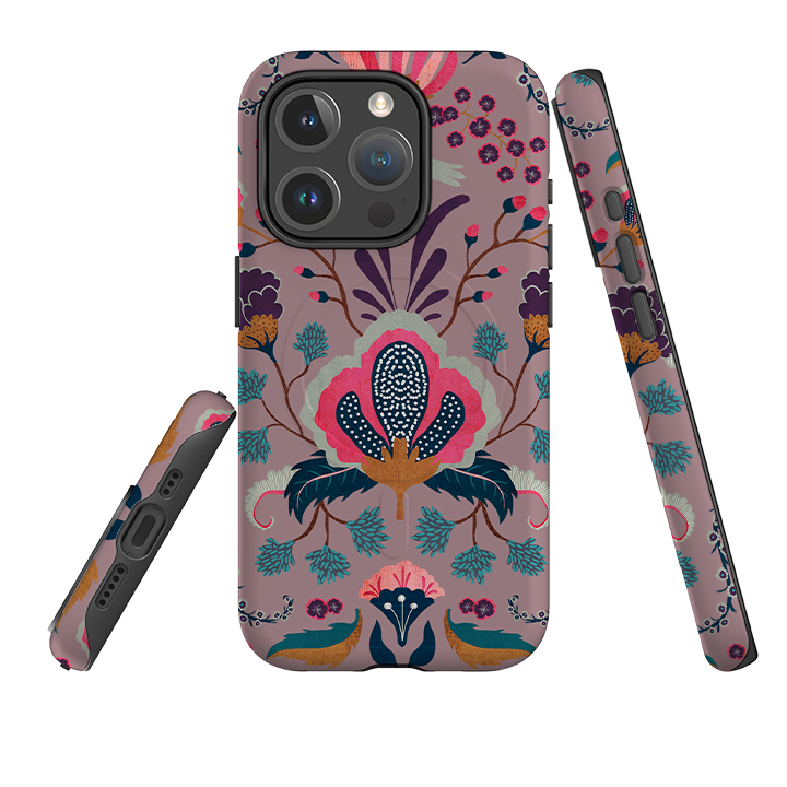 iPhone MagSafe Tough Case - Folk Floral III By Katherine Quinn