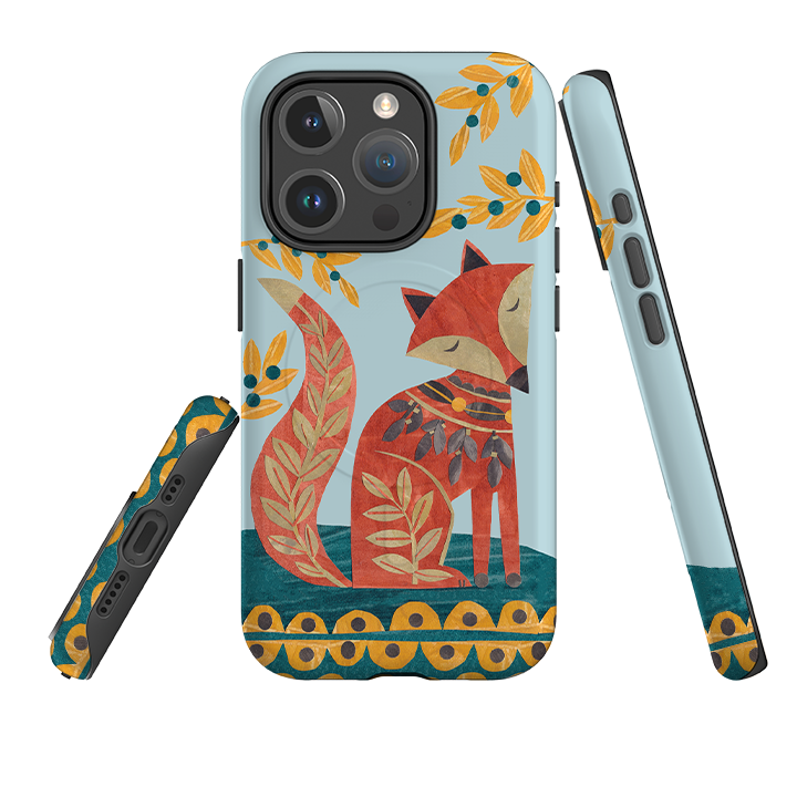 iPhone MagSafe Tough Case - Folk Foxie By Tracey English