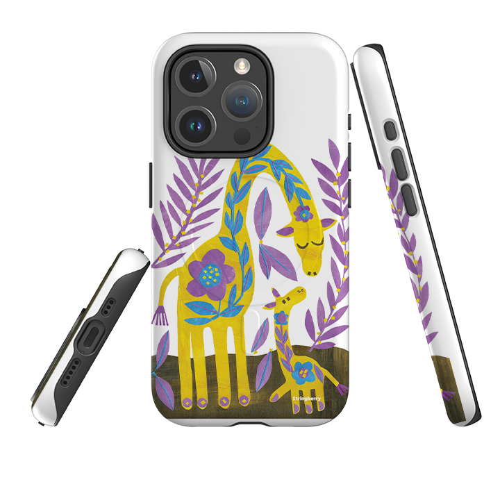 iPhone MagSafe Tough Case - Folk Giraffes By Tracey English