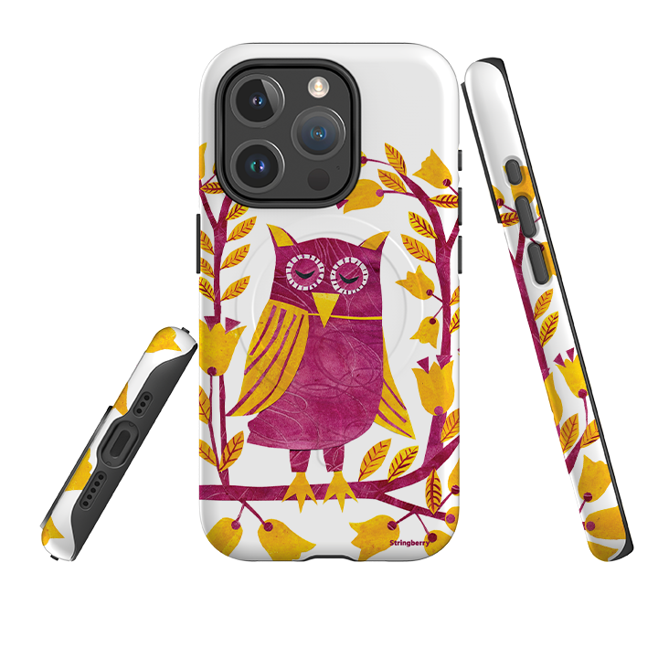 iPhone MagSafe Tough Case - Folk Owl By Tracey English