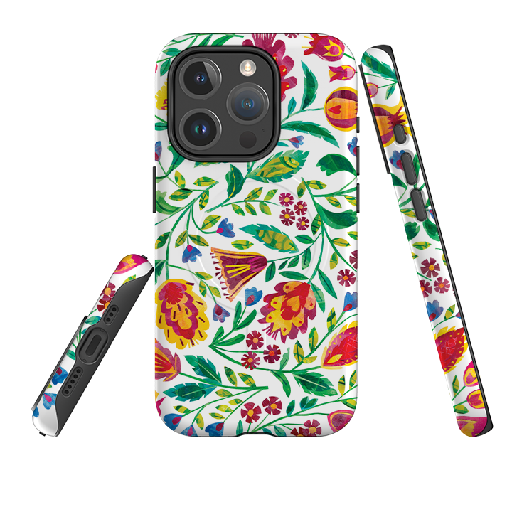 iPhone MagSafe Tough Case - Folk Pattern By Tracey English