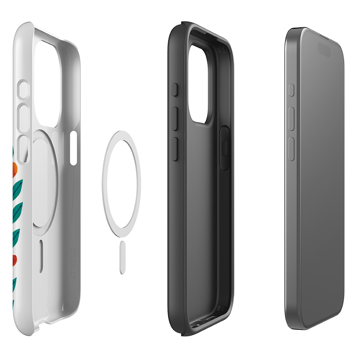 iPhone MagSafe Tough Case - Folk Peacock By Tracey English