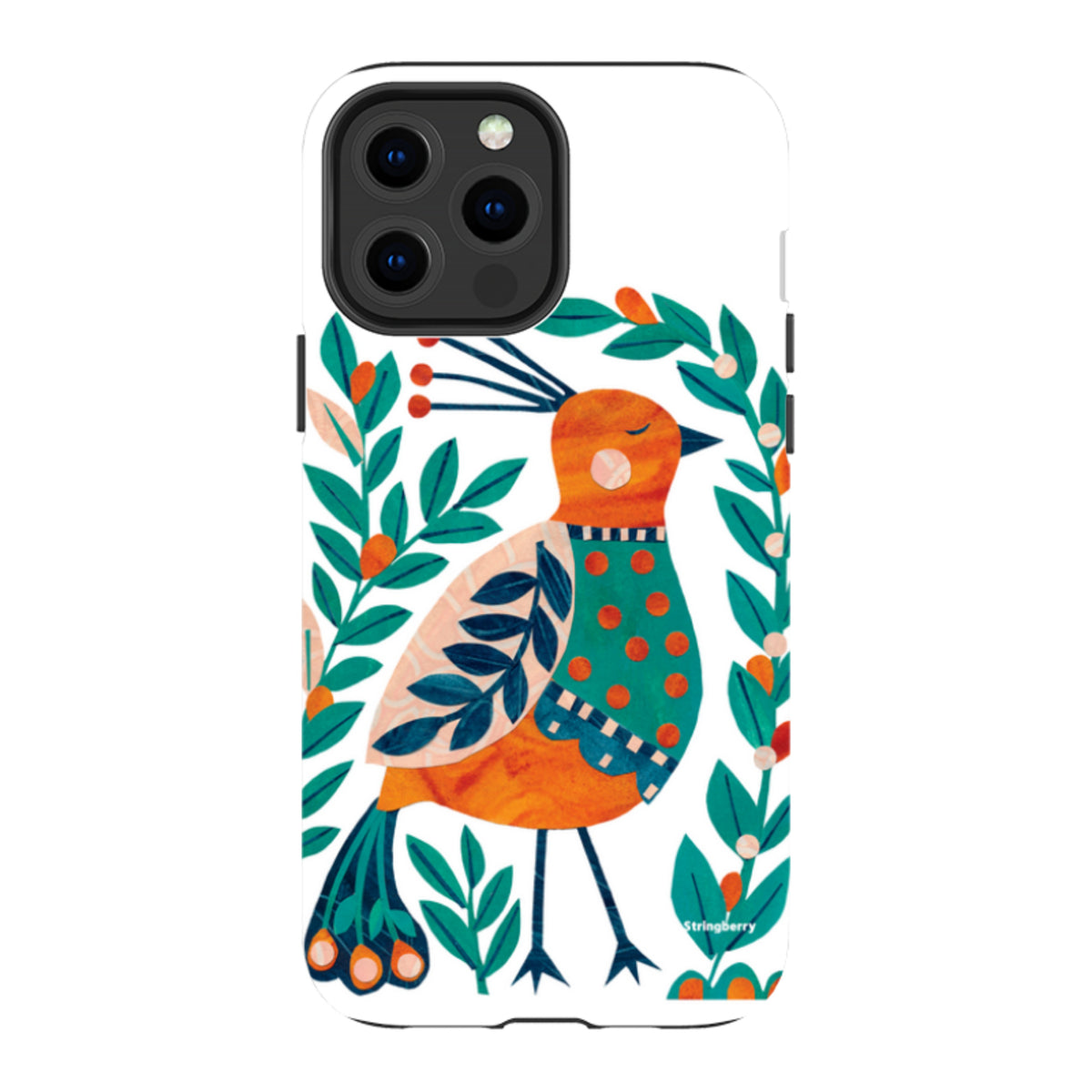 iPhone MagSafe Tough Case - Folk Peacock By Tracey English