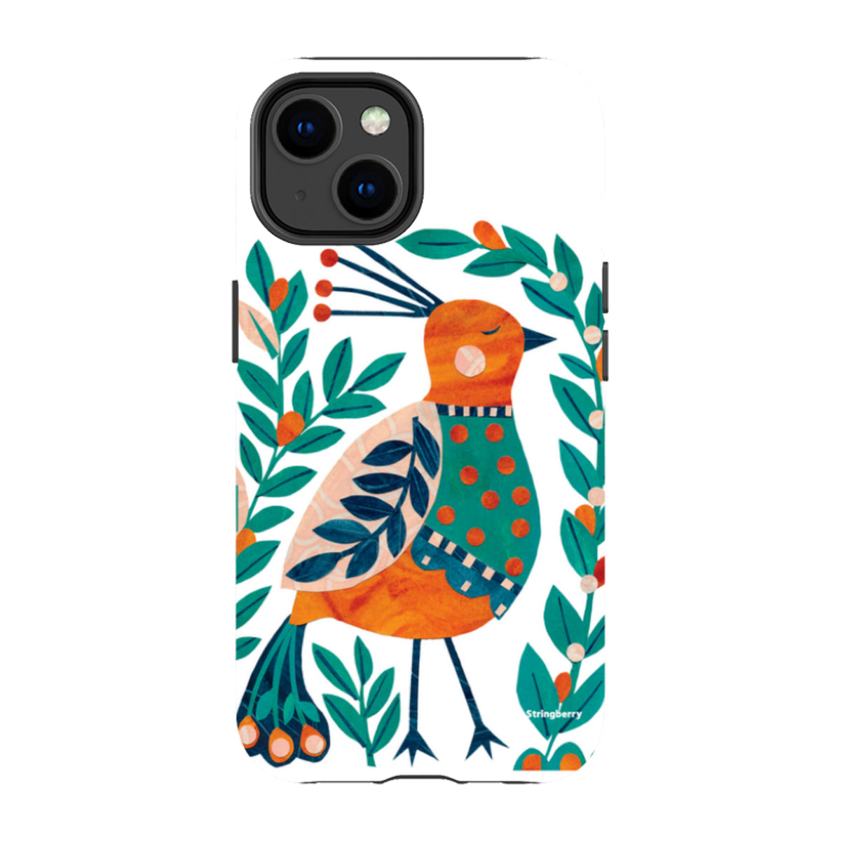 iPhone MagSafe Tough Case - Folk Peacock By Tracey English