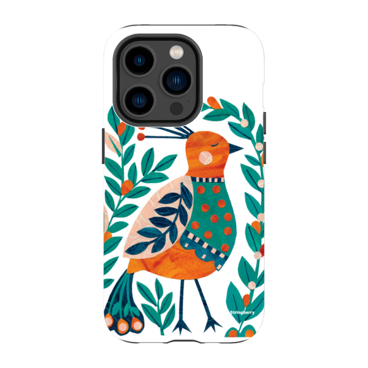 iPhone MagSafe Tough Case - Folk Peacock By Tracey English
