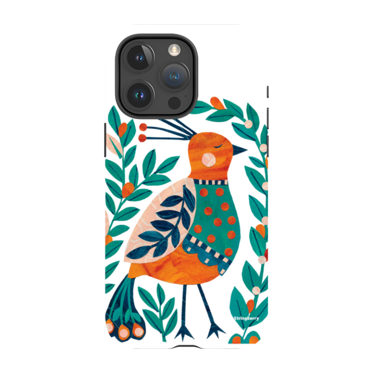 iPhone MagSafe Tough Case - Folk Peacock By Tracey English