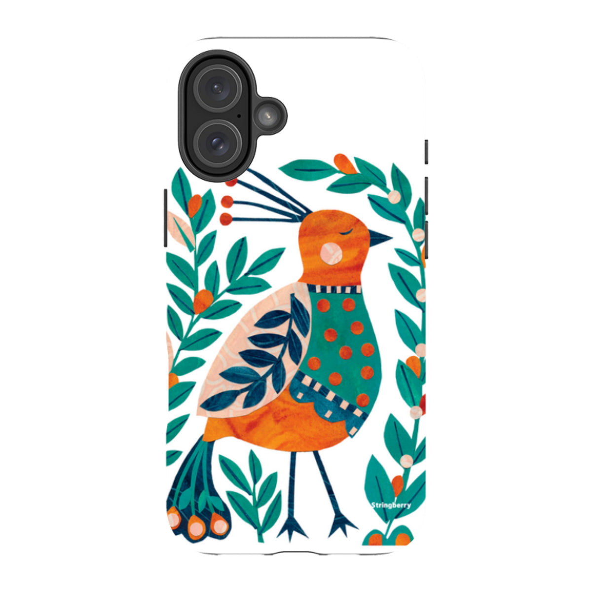 iPhone MagSafe Tough Case - Folk Peacock By Tracey English