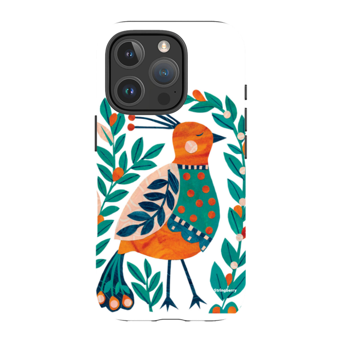 iPhone MagSafe Tough Case - Folk Peacock By Tracey English