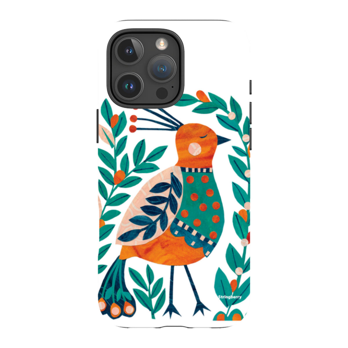 iPhone MagSafe Tough Case - Folk Peacock By Tracey English