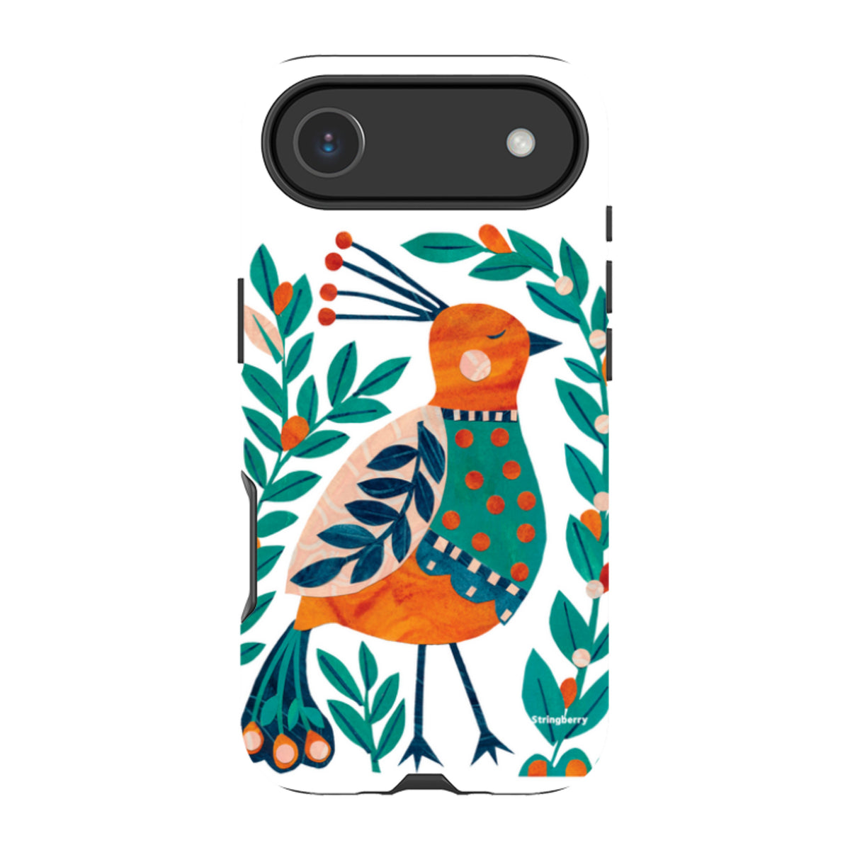 iPhone MagSafe Tough Case - Folk Peacock By Tracey English
