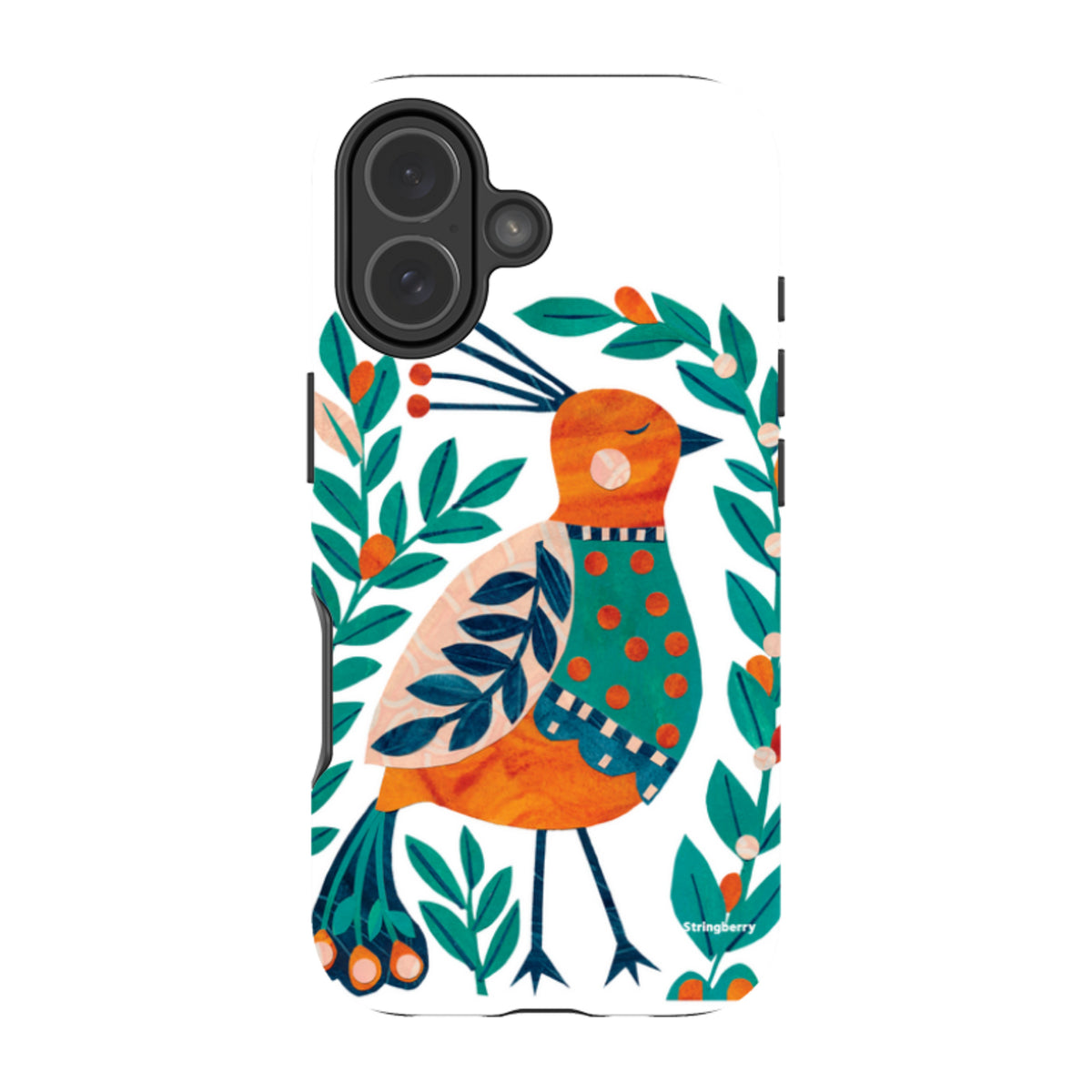 iPhone MagSafe Tough Case - Folk Peacock By Tracey English