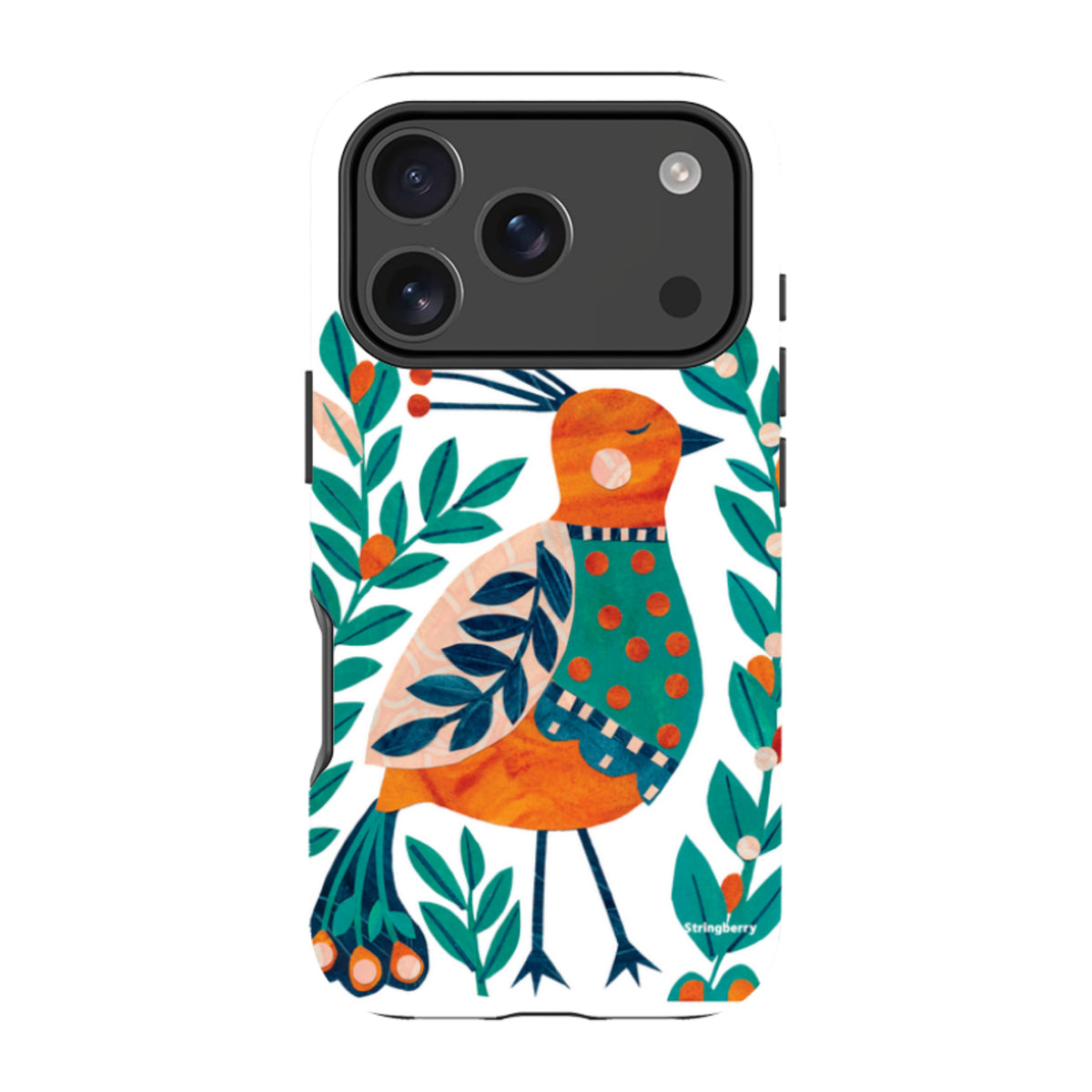 iPhone MagSafe Tough Case - Folk Peacock By Tracey English