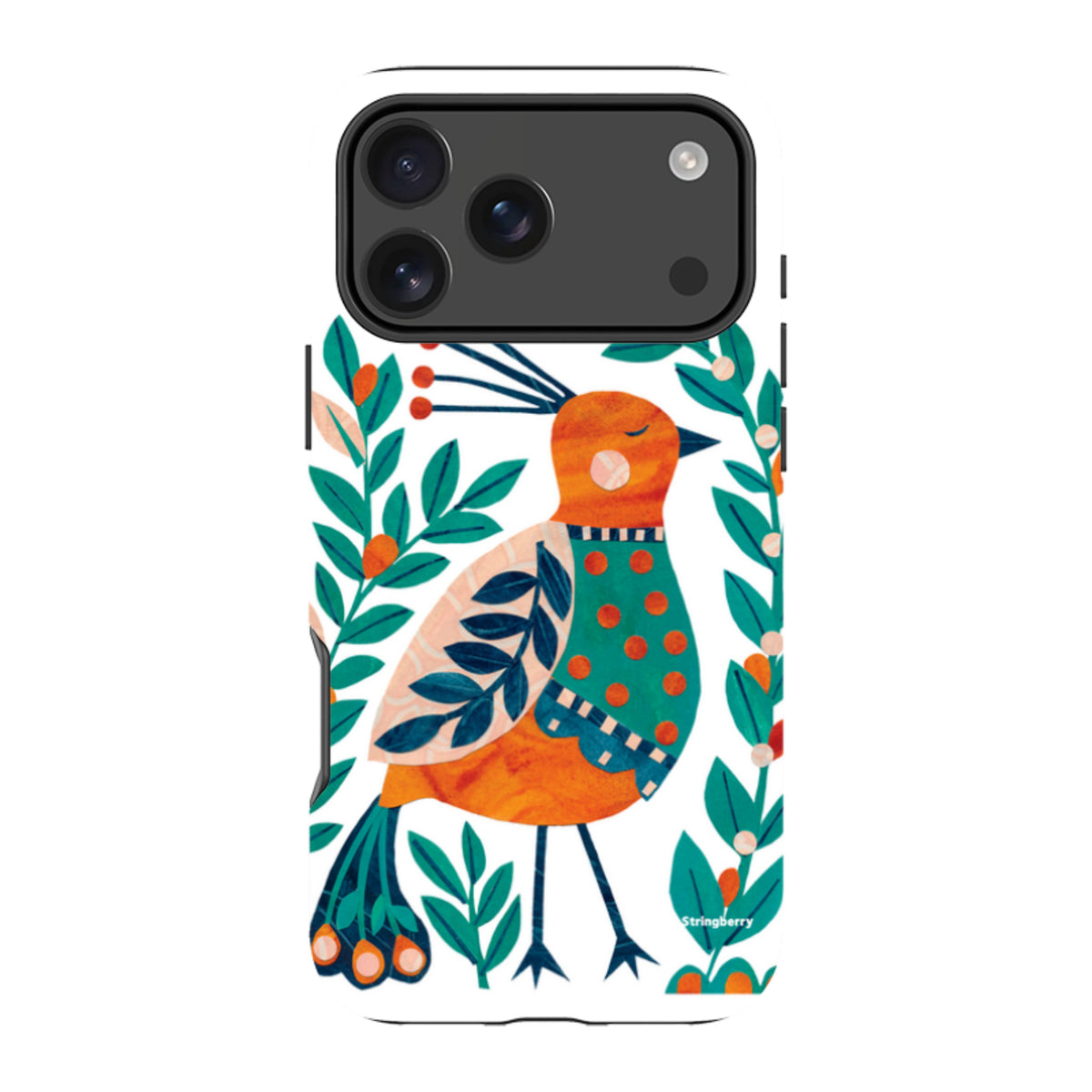 iPhone MagSafe Tough Case - Folk Peacock By Tracey English