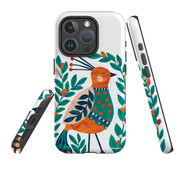 iPhone MagSafe Tough Case - Folk Peacock By Tracey English