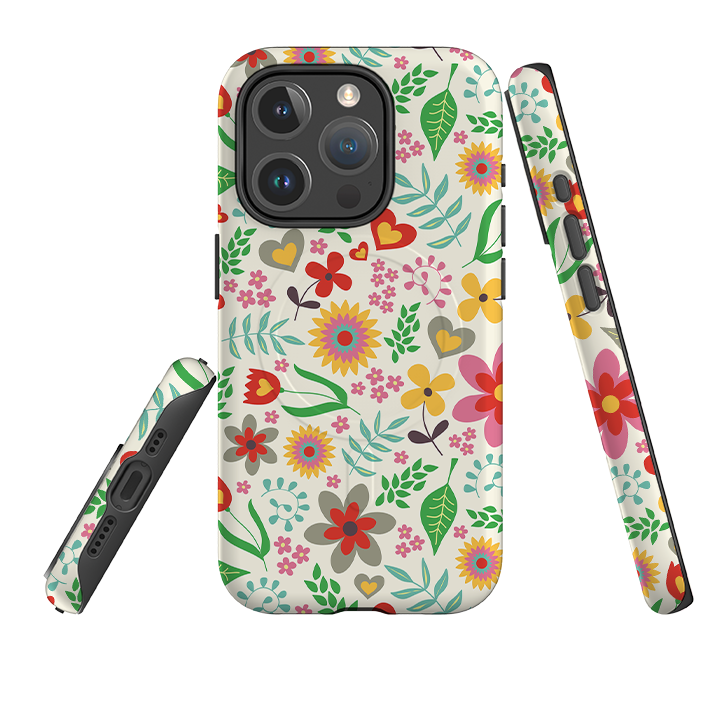 iPhone MagSafe Tough Case -  Folky Floral By Suzy Taylor