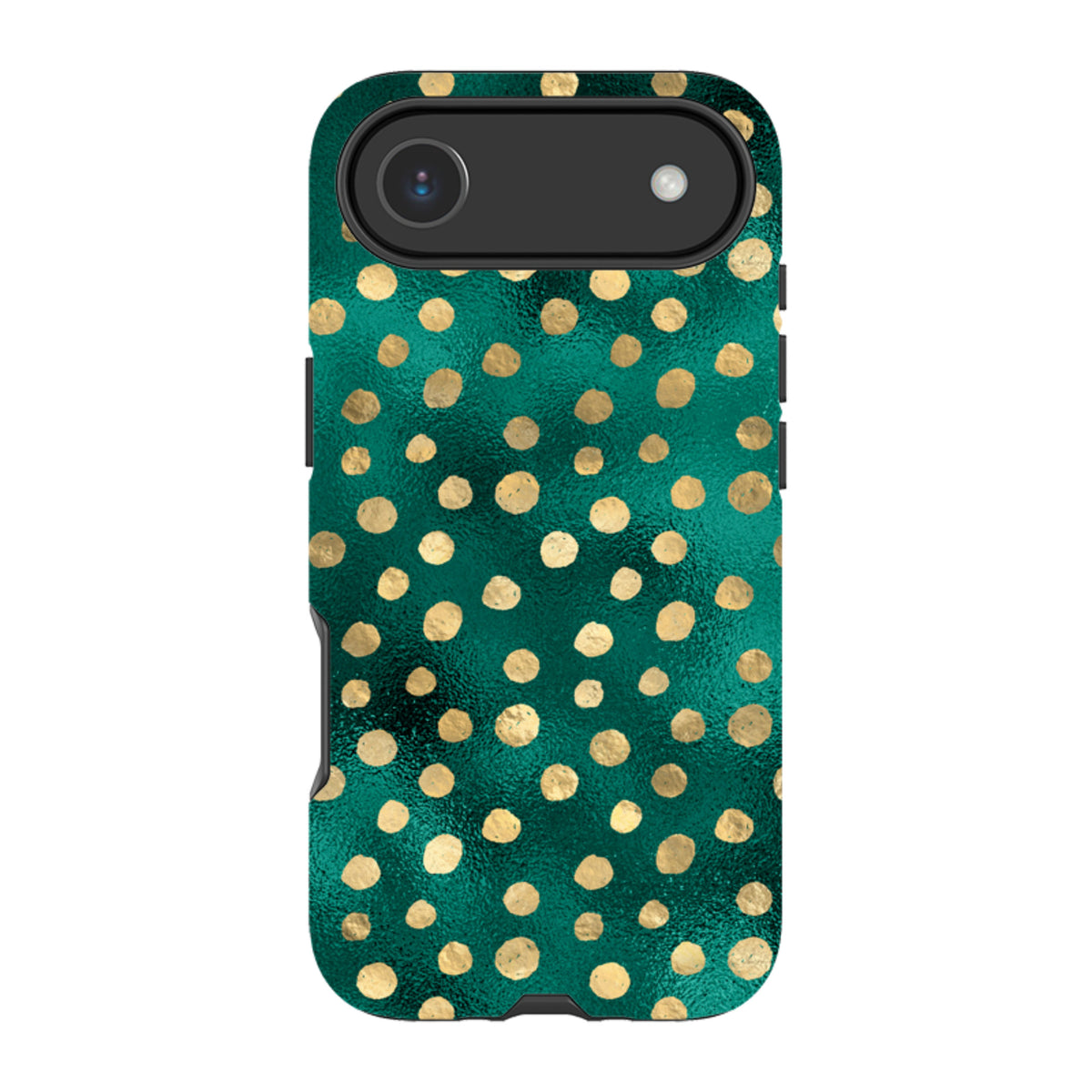 iPhone MagSafe Tough Case -  Forest and Gold Dots
