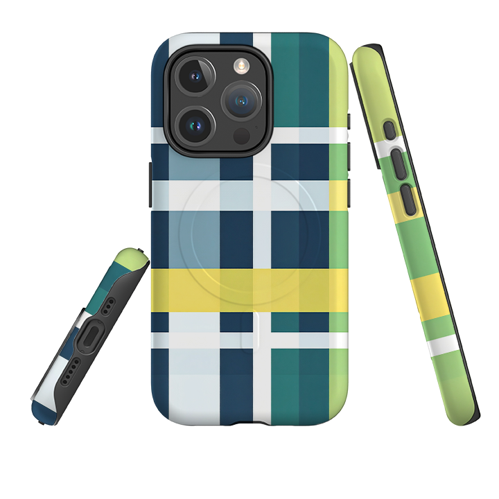 iPhone MagSafe Tough Case - Forest Gingham