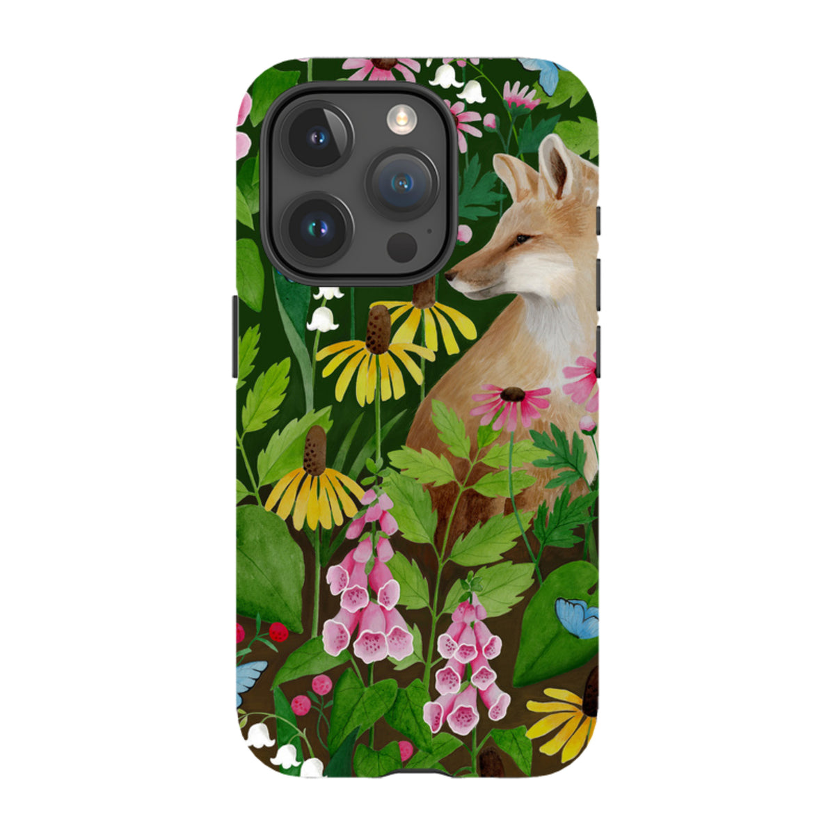 iPhone MagSafe Tough Case -  Fox and Foxgloves By Bex Parkin