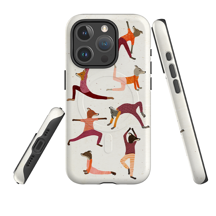 iPhone MagSafe Tough Case - Fox Yoga By Katherine Quinn