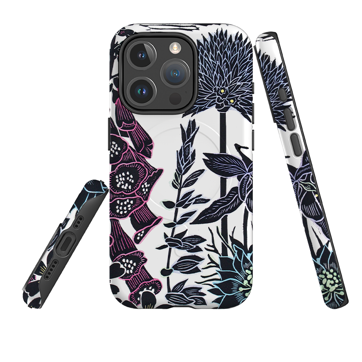 iPhone MagSafe Tough Case -  Foxgloves By Kate Heiss