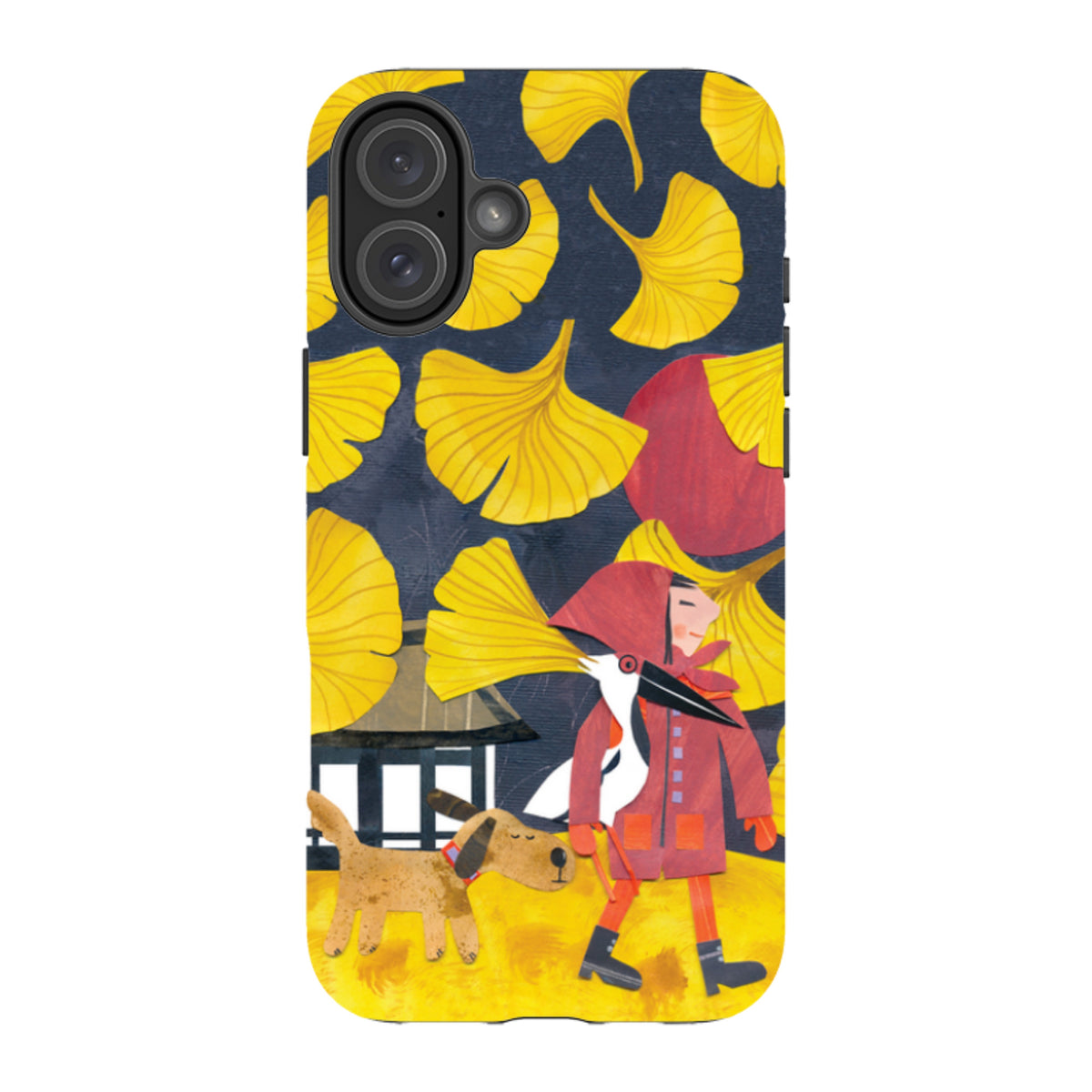 iPhone MagSafe Tough Case - Ginko Leaves By Tracey English