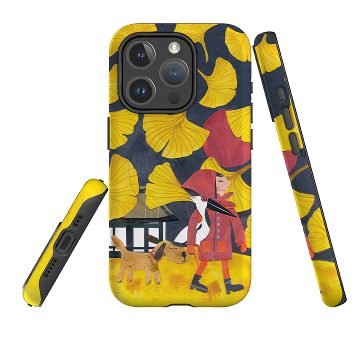 iPhone MagSafe Tough Case - Ginko Leaves By Tracey English