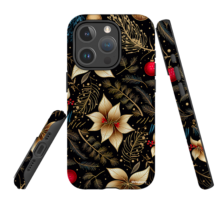 iPhone MagSafe Tough Case -  Golden Winter Floral