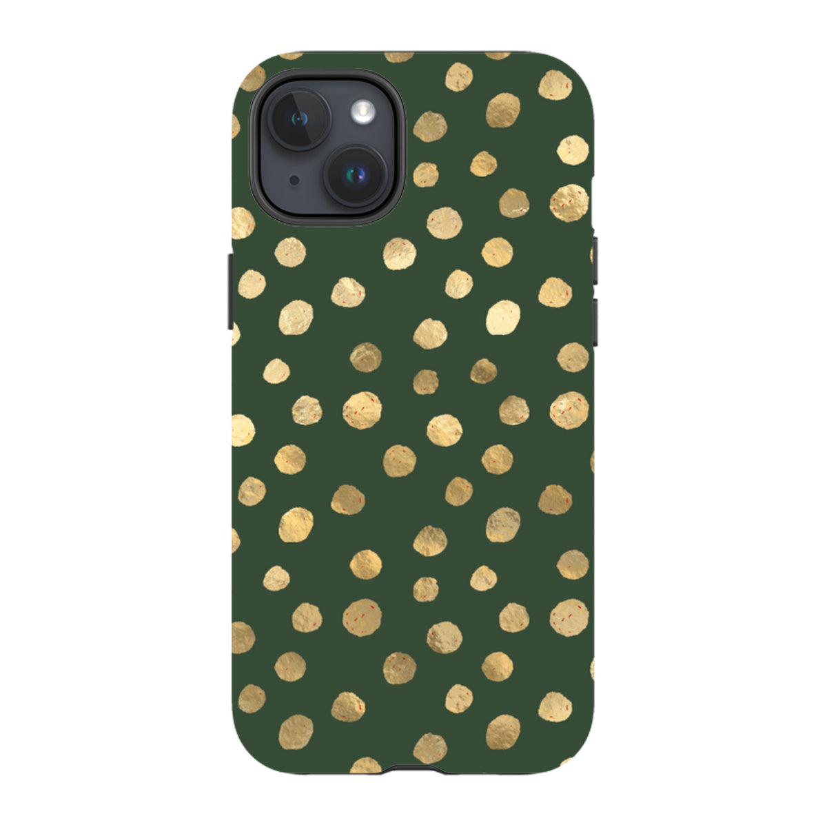 iPhone MagSafe Tough Case -  Green and Gold Dots