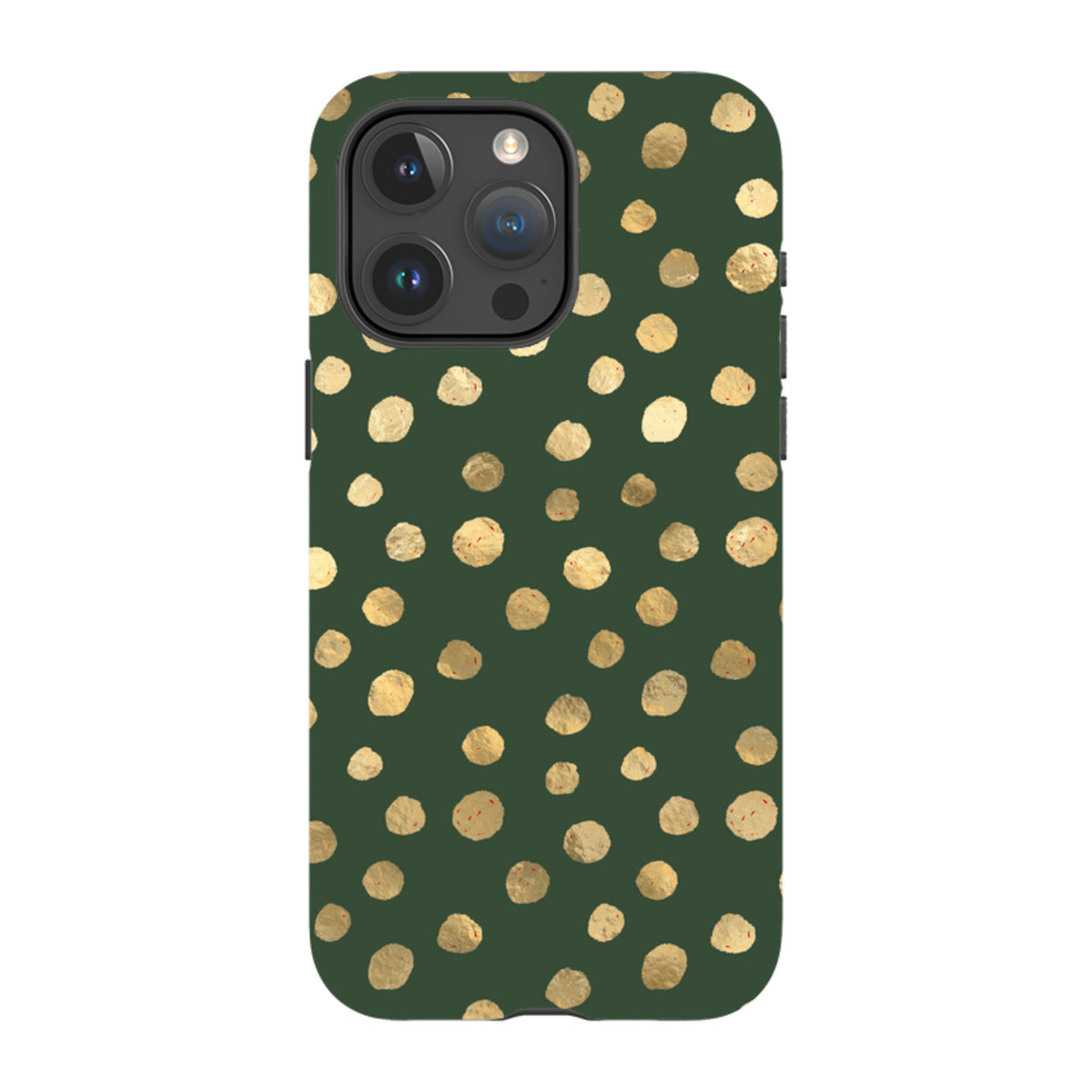 iPhone MagSafe Tough Case -  Green and Gold Dots