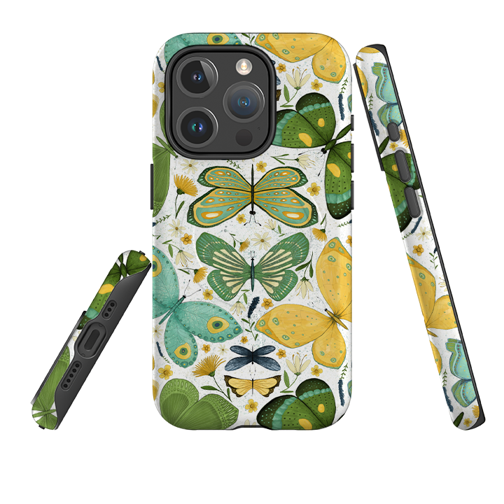 iPhone MagSafe Tough Case - Green Butterflies By Maja Lindberg