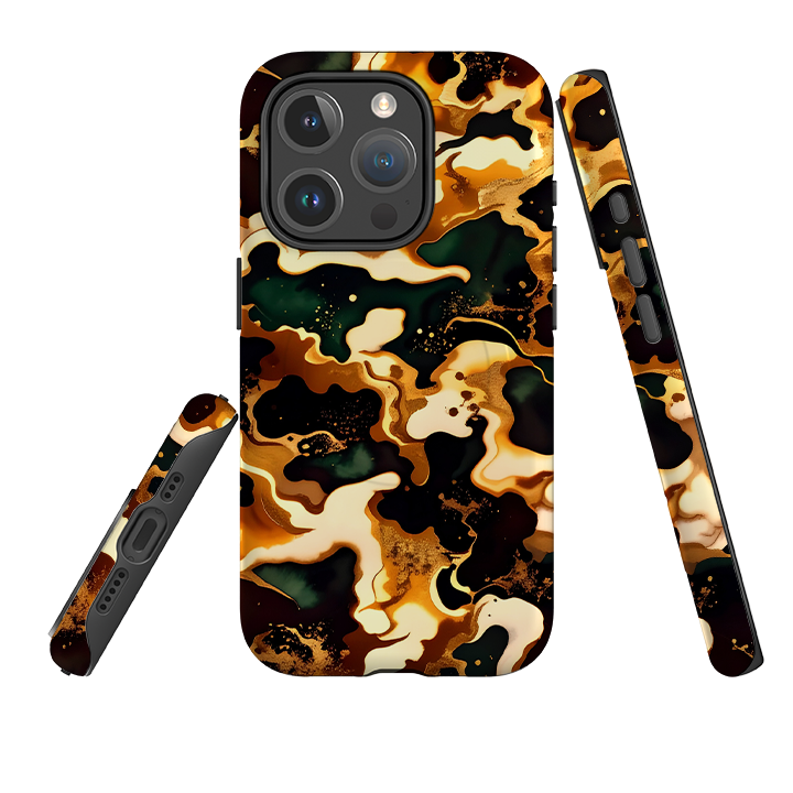 iPhone MagSafe Tough Case - Green Fire Marble