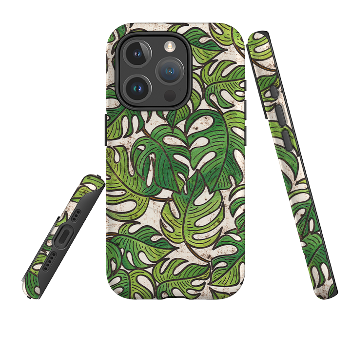 iPhone MagSafe Tough Case - Green Floral 1 By Amelia Bowman