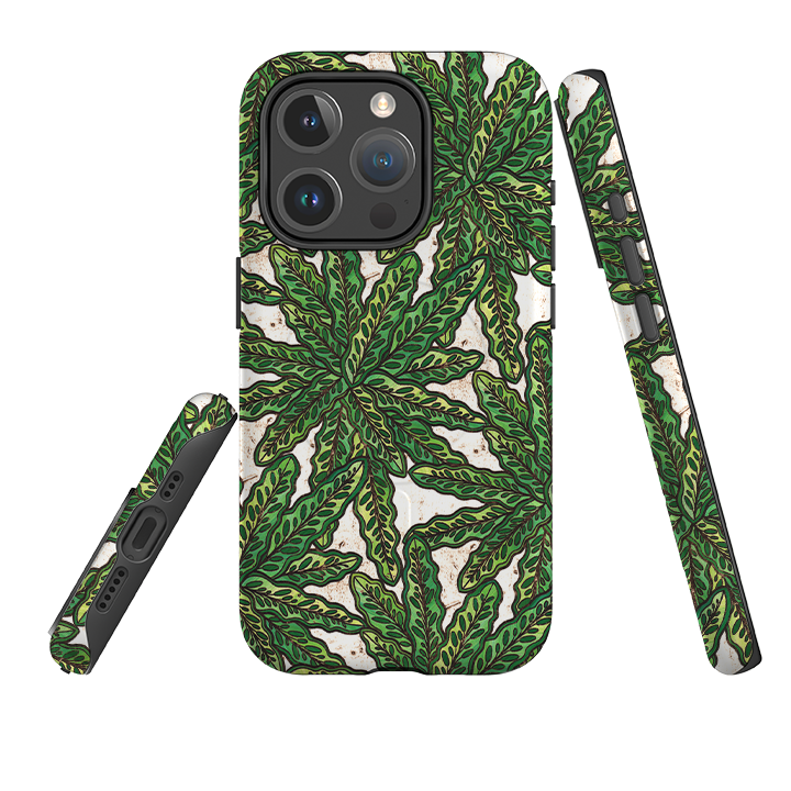 iPhone MagSafe Tough Case - Green Floral By Amelia Bowman