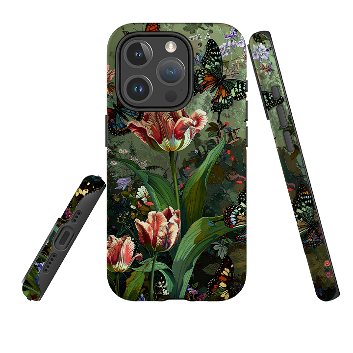 iPhone MagSafe Tough Case - Green Vyne Butterflies