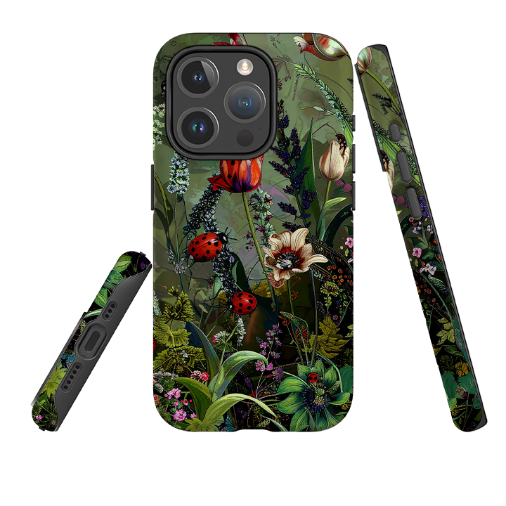 iPhone MagSafe Tough Case - Green Vyne Ladybirds