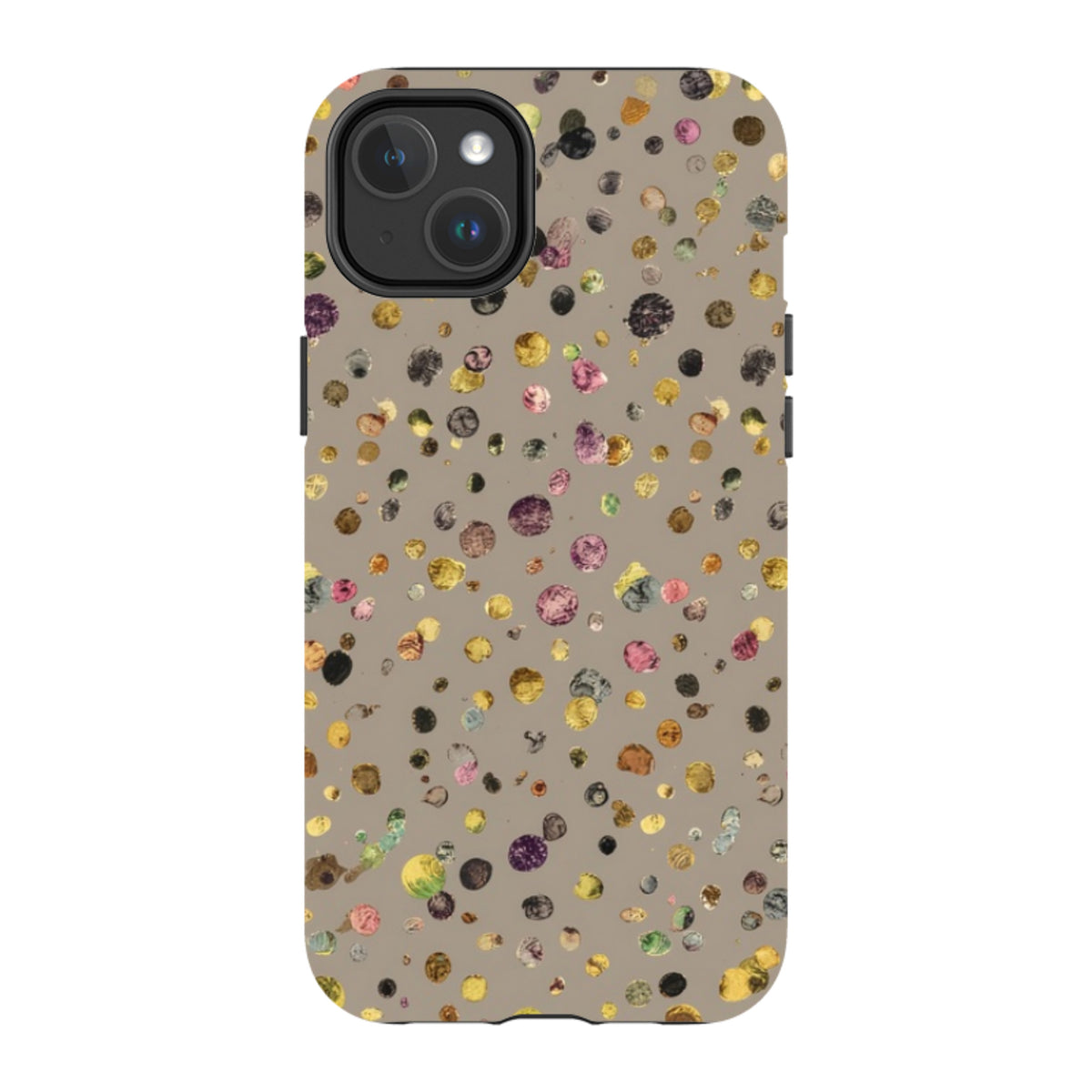 iPhone MagSafe Tough Case - Grey Polka