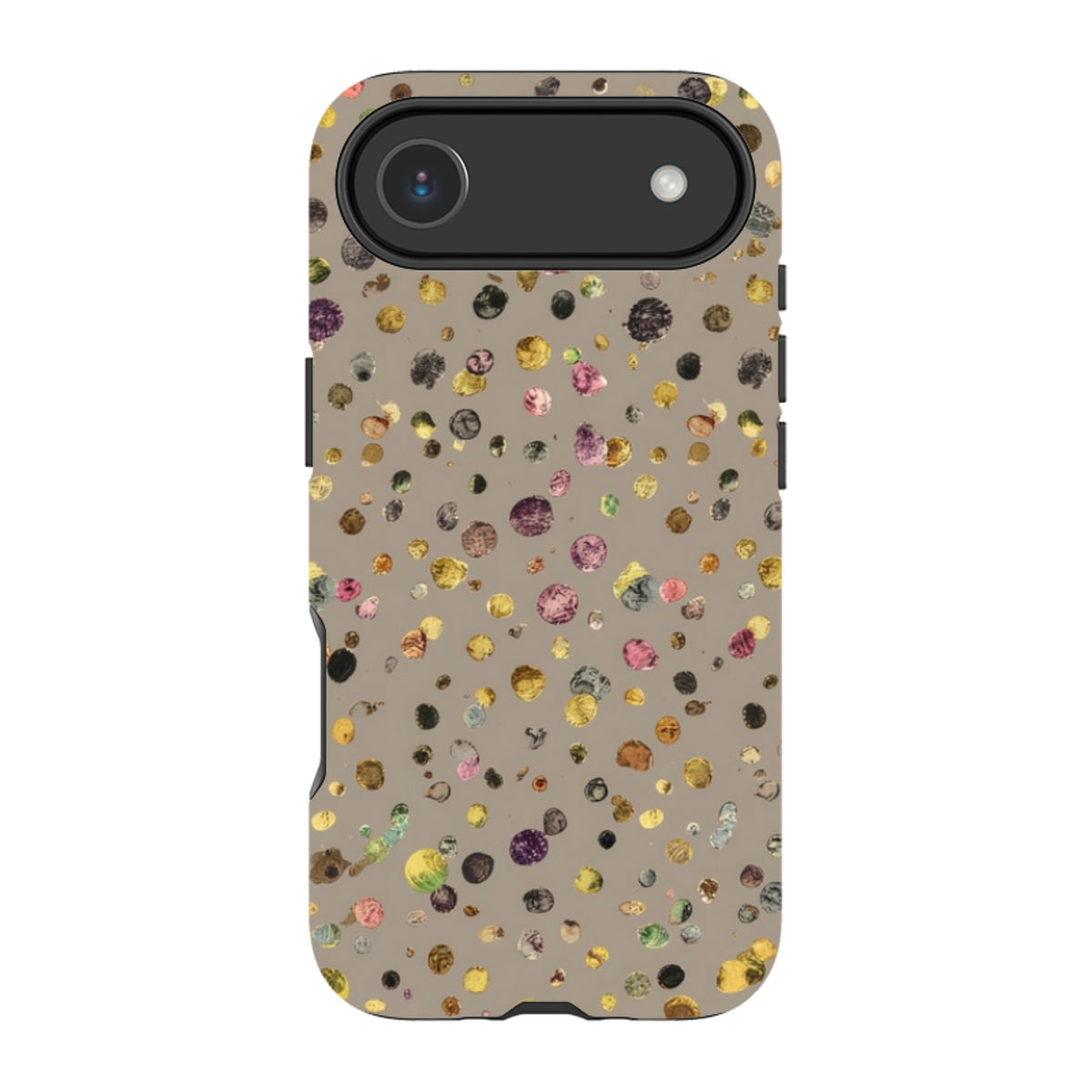 iPhone MagSafe Tough Case - Grey Polka