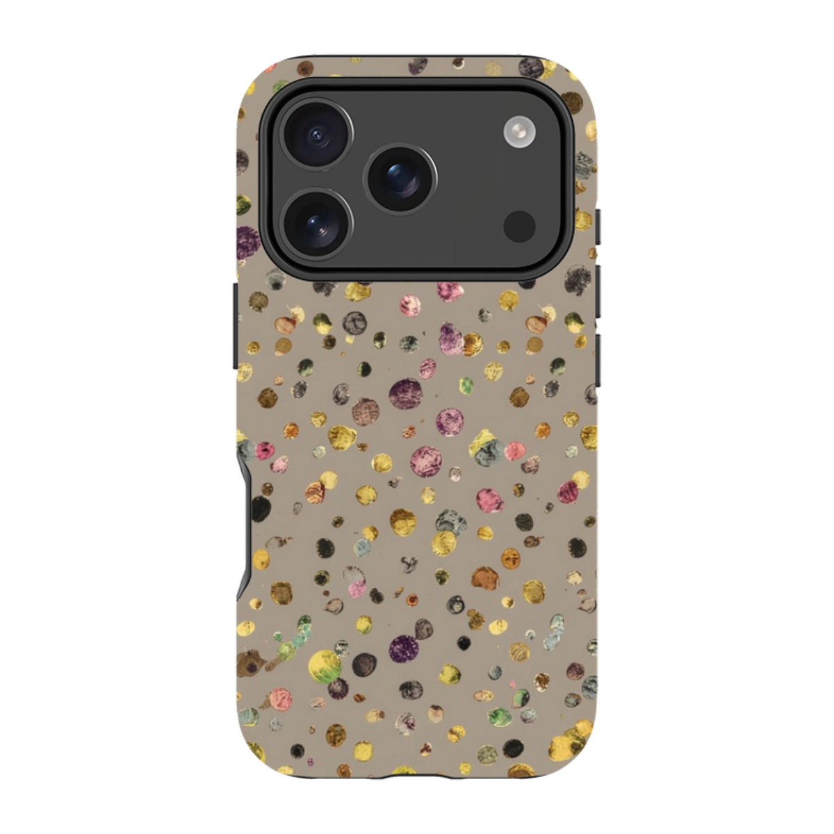 iPhone MagSafe Tough Case - Grey Polka