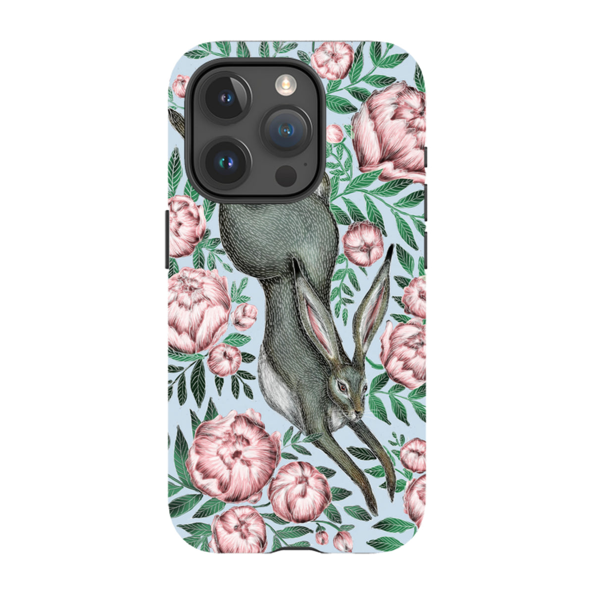 iPhone MagSafe Tough Case - Hare and Peonies By Catherine Rowe