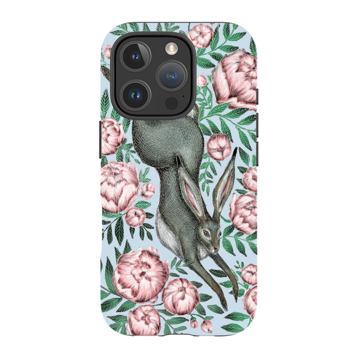iPhone MagSafe Tough Case - Hare and Peonies By Catherine Rowe