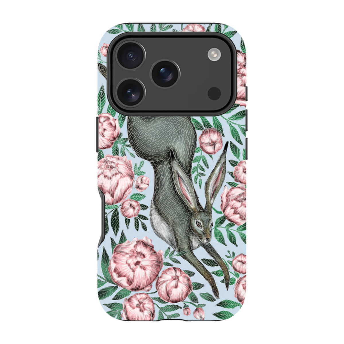 iPhone MagSafe Tough Case - Hare and Peonies By Catherine Rowe